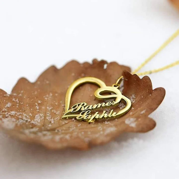 Heart Double Name Necklace