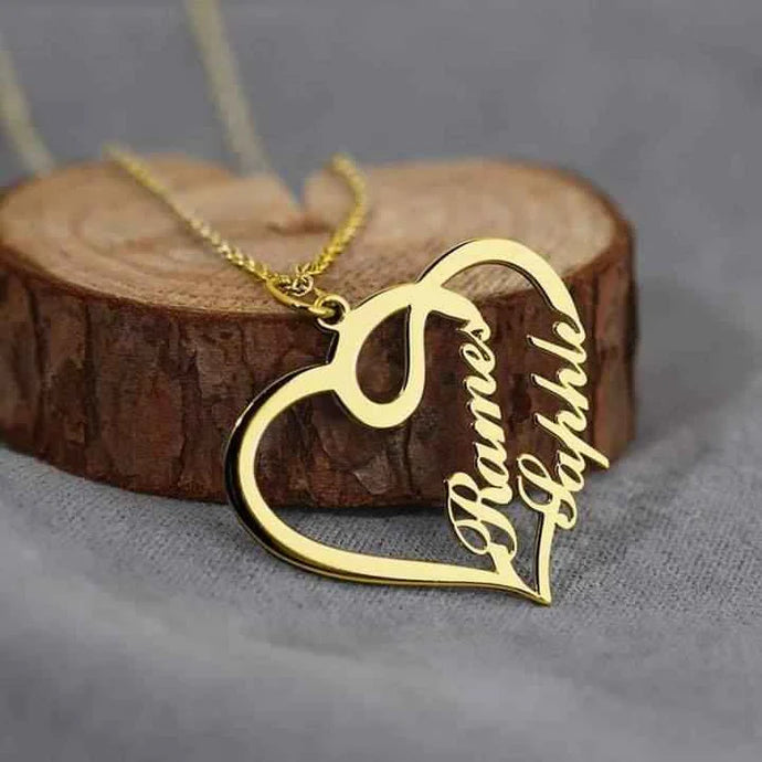 Heart Double Name Necklace