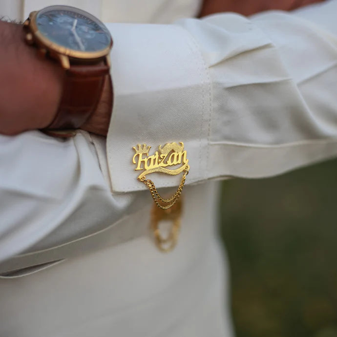 Customize Name Chain Cufflinks