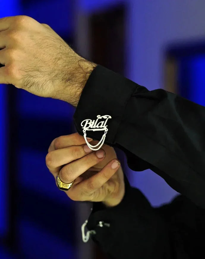 Customize Name Chain Cufflinks